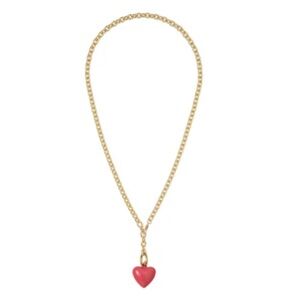 Roxanne Assoulin The Mini Puffy Heart Charm Necklace - Rose